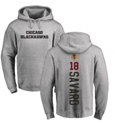NHL Adidas Chicago Blackhawks #18 Denis Savard Ash Backer Pullover Hoodie