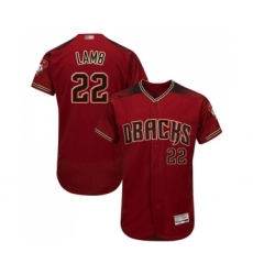 Men's Arizona Diamondbacks #22 Jake Lamb Red Alternate Authentic Collection Flex Base Baseball Jersey