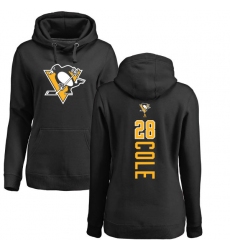 NHL Women's Adidas Pittsburgh Penguins #28 Ian Cole Black Backer Pullover Hoodie
