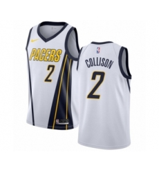 Women's Nike Indiana Pacers #2 Darren Collison White Swingman Jersey - Earned Edition