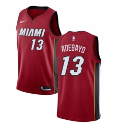 Women's Nike Miami Heat #13 Edrice Adebayo Authentic Red NBA Jersey Statement Edition