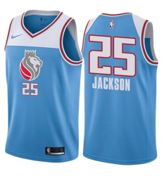 Men's Nike Sacramento Kings #25 Justin Jackson Swingman Blue NBA Jersey - City Edition