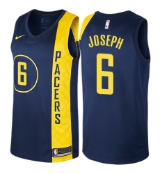 Men's Nike Indiana Pacers #6 Cory Joseph Swingman Navy Blue NBA Jersey - City Edition