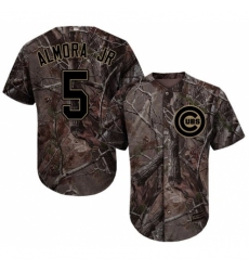 Youth Majestic Chicago Cubs #5 Albert Almora Jr Authentic Camo Realtree Collection Flex Base MLB Jersey