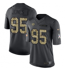Youth Nike Jacksonville Jaguars #95 Abry Jones Limited Black 2016 Salute to Service NFL Jersey