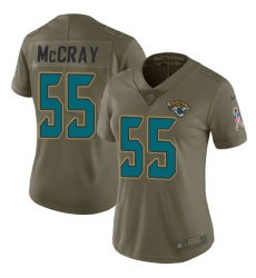 Women's Nike Jacksonville Jaguars #55 Lerentee McCray Limited Olive 2017 Salute to Service NFL Jersey