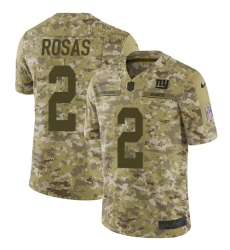 Men's Nike New York Giants #2 Aldrick Rosas Limited Camo 2018 Salute to Service NFL Jersey
