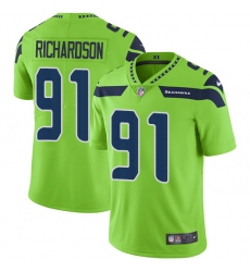 Men's Nike Seattle Seahawks #91 Sheldon Richardson Limited Green Rush Vapor Untouchable NFL Jersey