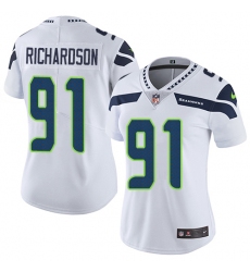 Women's Nike Seattle Seahawks #91 Sheldon Richardson White Vapor Untouchable Limited Player NFL Jersey