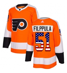 Youth Adidas Philadelphia Flyers #51 Valtteri Filppula Authentic Orange USA Flag Fashion NHL Jersey