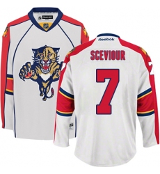 Women's Reebok Florida Panthers #7 Colton Sceviour Authentic White Away NHL Jersey