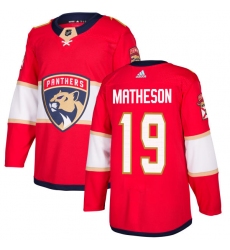 Youth Adidas Florida Panthers #19 Michael Matheson Authentic Red Home NHL Jersey