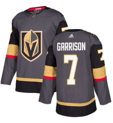 Men's Adidas Vegas Golden Knights #7 Jason Garrison Authentic Gray Home NHL Jersey