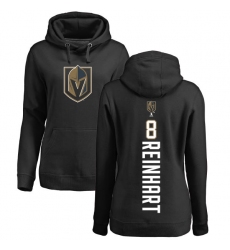 NHL Women's Adidas Vegas Golden Knights #8 Griffin Reinhart Black Backer Pullover Hoodie