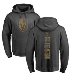 NHL Adidas Vegas Golden Knights #20 Paul Thompson Charcoal One Color Backer Pullover Hoodie