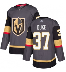 Men's Adidas Vegas Golden Knights #37 Reid Duke Authentic Gray Home NHL Jersey