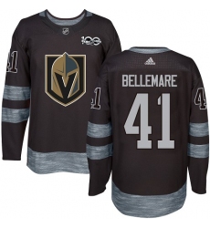 Men's Adidas Vegas Golden Knights #41 Pierre-Edouard Bellemare Authentic Black 1917-2017 100th Anniversary NHL Jersey