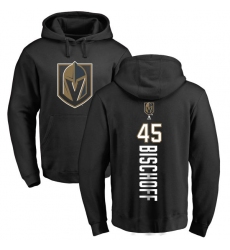 NHL Adidas Vegas Golden Knights #45 Jake Bischoff Black Backer Pullover Hoodie