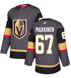 Youth Adidas Vegas Golden Knights #67 Teemu Pulkkinen Authentic Gray Home NHL Jersey