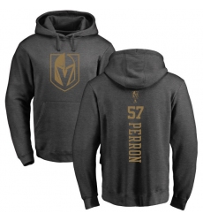 NHL Adidas Vegas Golden Knights #57 David Perron Charcoal One Color Backer Pullover Hoodie