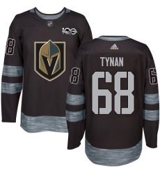 Men's Adidas Vegas Golden Knights #68 T.J. Tynan Authentic Black 1917-2017 100th Anniversary NHL Jersey