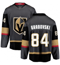 Youth Vegas Golden Knights #84 Mikhail Grabovski Authentic Black Home Fanatics Branded Breakaway NHL Jersey