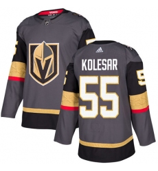 Men's Adidas Vegas Golden Knights #55 Keegan Kolesar Premier Gray Home NHL Jersey