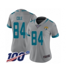 Women's Jacksonville Jaguars #84 Keelan Cole Silver Inverted Legend Limited 100th Season Football Jersey
