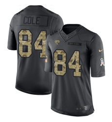 Youth Nike Jacksonville Jaguars #84 Keelan Cole Limited Black 2016 Salute to Service NFL Jersey