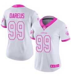 Women's Nike Jacksonville Jaguars #99 Marcell Dareus Limited White/Pink Rush Fashion NFL Jersey