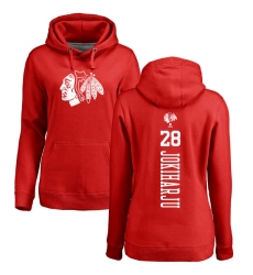NHL Women's Adidas Chicago Blackhawks #28 Henri Jokiharju Red One Color Backer Pullover Hoodie