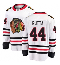 Men's Chicago Blackhawks #44 Jan Rutta Fanatics Branded White Away Breakaway NHL Jersey