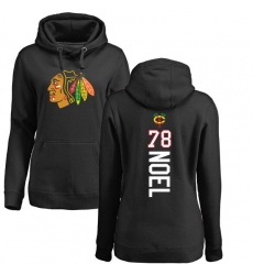 NHL Women's Adidas Chicago Blackhawks #78 Nathan Noel Black Backer Pullover Hoodie