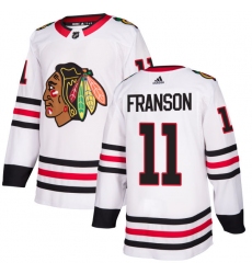 Youth Adidas Chicago Blackhawks #11 Cody Franson Authentic White Away NHL Jersey