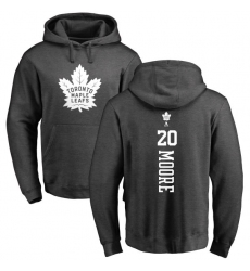 NHL Adidas Toronto Maple Leafs #20 Dominic Moore Charcoal One Color Backer Pullover Hoodie