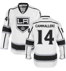 Men's Reebok Los Angeles Kings #14 Mike Cammalleri Authentic White Away NHL Jersey
