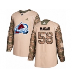 Youth Adidas Colorado Avalanche #56 Cale Makar Authentic Camo Veterans Day Practice NHL Jersey