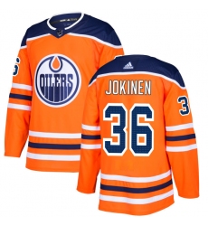 Youth Adidas Edmonton Oilers #36 Jussi Jokinen Authentic Orange Home NHL Jersey