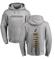 NHL Adidas Nashville Predators #2 Anthony Bitetto Ash Backer Pullover Hoodie