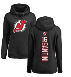 NHL Women's Adidas New Jersey Devils #16 Steve Santini Black Backer Pullover Hoodie
