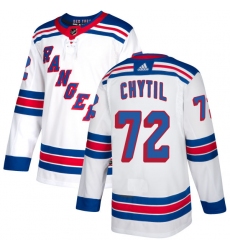 Men's Adidas New York Rangers #72 Filip Chytil Authentic White Away NHL Jersey