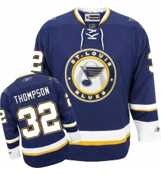 Youth Reebok St. Louis Blues #32 Tage Thompson Authentic Navy Blue Third NHL Jersey