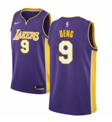 Women's Nike Los Angeles Lakers #9 Luol Deng Authentic Purple NBA Jersey - Icon Edition