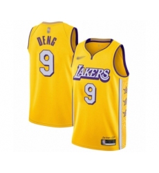Youth Los Angeles Lakers #9 Luol Deng Swingman Gold Basketball Jersey - 2019 20 City Edition