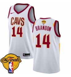 Youth Nike Cleveland Cavaliers #14 Terrell Brandon Swingman White 2018 NBA Finals Bound NBA Jersey - Association Edition