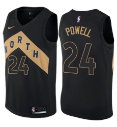 Men's Nike Toronto Raptors #24 Norman Powell Authentic Black NBA Jersey - City Edition