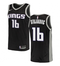 Women's Nike Sacramento Kings #16 Peja Stojakovic Swingman Black NBA Jersey Statement Edition