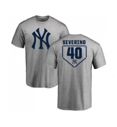 MLB Nike New York Yankees #40 Luis Severino Gray RBI T-Shirt