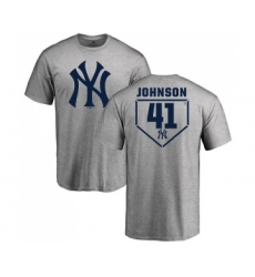 MLB Nike New York Yankees #41 Randy Johnson Gray RBI T-Shirt