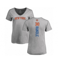 Basketball Women's New York Knicks #30 Julius Randle Ash Backer T-Shirt